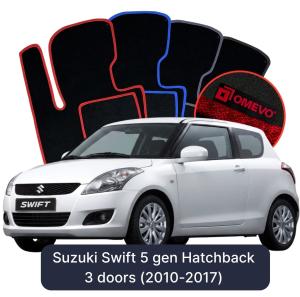 Velúrové autokoberce OMEVO pre Suzuki Swift 5 gen Hatchback 3 dvere (2010-2017)