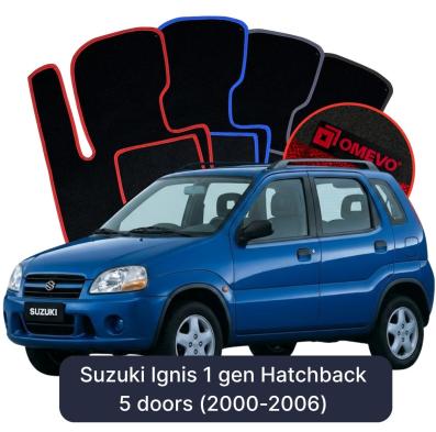 Velúrové autokoberce OMEVO pre Suzuki Ignis 1 gen Hatchback 5 dverí (2000-2006)