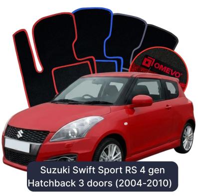 Velúrové autokoberce OMEVO pre Suzuki Swift Sport RS 4 gen Hatchback 3 dvere (2004-2010)