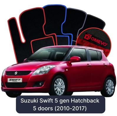 Velúrové autokoberce OMEVO pre Suzuki Swift 5 gen Hatchback 5 dverí (2010-2017)