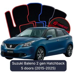 Velúrové autokoberce OMEVO pre Suzuki Baleno 2 gen Hatchback 5 dverí (2015-2025)