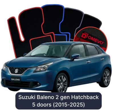 Velúrové autokoberce OMEVO pre Suzuki Baleno 2 gen Hatchback 5 dverí (2015-2025)