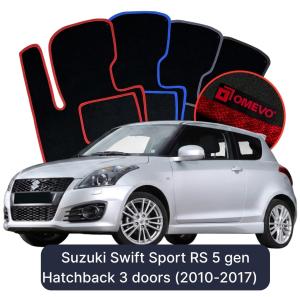 Velúrové autokoberce OMEVO pre Suzuki Swift Sport RS 5 gen Hatchback 3 dvere (2010-2017)
