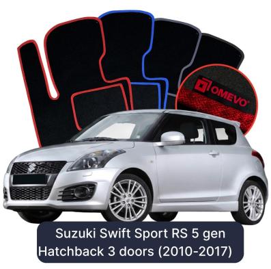 Velúrové autokoberce OMEVO pre Suzuki Swift Sport RS 5 gen Hatchback 3 dvere (2010-2017)