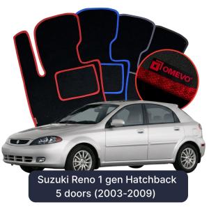 Velúrové autokoberce OMEVO pre Suzuki Reno 1 gen Hatchback 5 dverí (2003-2009)