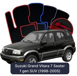 Velúrové autokoberce OMEVO pre Suzuki Grand Vitara 7-miestny 1 gen SUV (1998-2005)