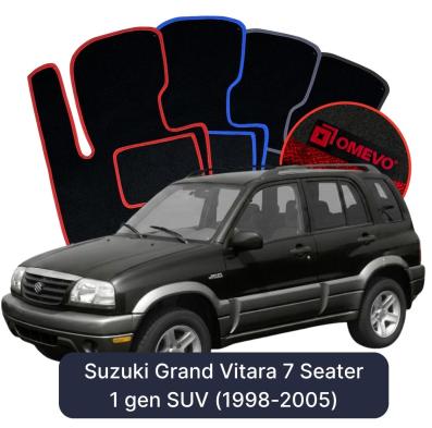Velúrové autokoberce OMEVO pre Suzuki Grand Vitara 7-miestny 1 gen SUV (1998-2005)
