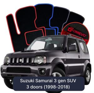 Velúrové autokoberce OMEVO pre Suzuki Samurai 3 gen SUV 2 dvere (1998-2018)