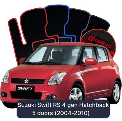 Velúrové autokoberce OMEVO pre Suzuki Swift RS 4 gen Hatchback 5 dverí (2004-2010)