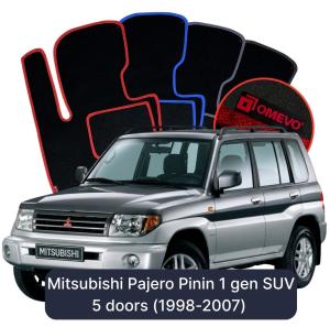 Velúrové autokoberce OMEVO pre Mitsubishi Pajero Pinin 1 gen SUV 5 dverí (1998-2007)