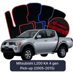 Velúrové autokoberce OMEVO pre Mitsubishi L200 KA 4 gen Pick-up (2005-2015)