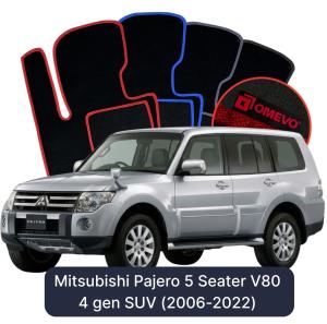 Velúrové autokoberce OMEVO pre Mitsubishi Pajero 5-miestny V80 4 gen SUV (2006-2022)