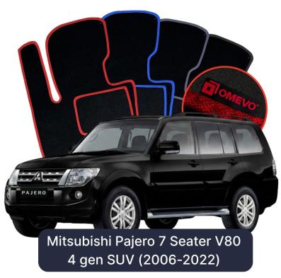 Velúrové autokoberce OMEVO pre Mitsubishi Pajero 7-miestny V80 4 gen SUV (2006-2022)