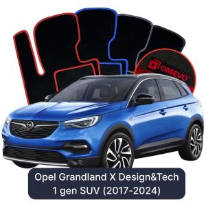 Velúrové autokoberce OMEVO pre Opel Grandland X Design&Tech 1 generácia SUV (2017-2024)
