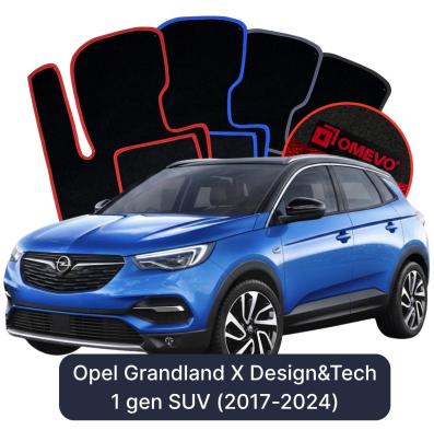 Velúrové autokoberce OMEVO pre Opel Grandland X Design&Tech 1 generácia SUV (2017-2024)