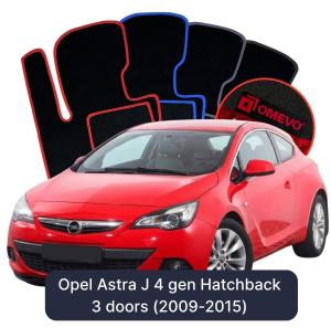 Velúrové autokoberce OMEVO pre Opel Astra J 4 gen Hatchback 3 dvere (2009-2015)