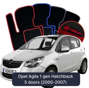 Velúrové autokoberce OMEVO pre Opel Agila 1 gen Hatchback 5 dverí (2000-2007)