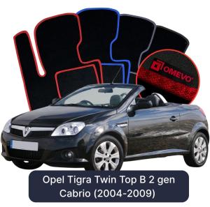 Velúrové autokoberce OMEVO pre Opel Tigra Twin Top B 2 gen Cabrio (2004-2009)