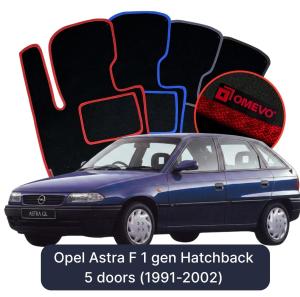 Velúrové autokoberce OMEVO pre Opel Astra F 1 gen Hatchback 5 dverí (1991-2002)