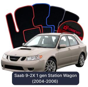 Velúrové autokoberce OMEVO pre Saab 9-2X 1 gen Kombi (2004-2006)