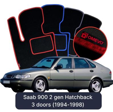Velúrové autokoberce OMEVO pre Saab 900 2 gen Hatchback 3 dvere (1994-1998)