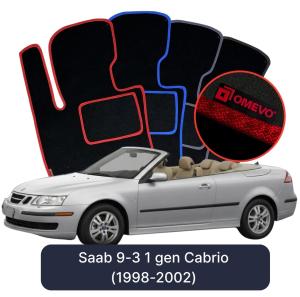 Velúrové autokoberce OMEVO pre Saab 9-3 1 gen Cabrio (1998-2002)