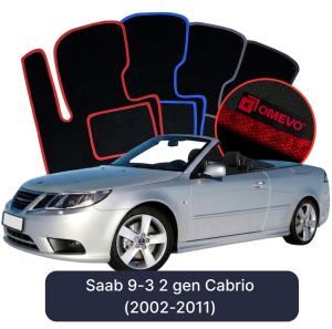 Velúrové autokoberce OMEVO pre Saab 9-3 2 gen Cabrio (2002-2011)