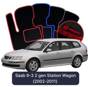Velúrové autokoberce OMEVO pre Saab 9-3 2 gen Kombi (2002-2011)