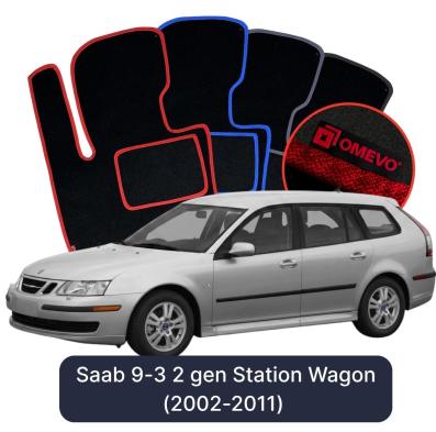 Velúrové autokoberce OMEVO pre Saab 9-3 2 gen Kombi (2002-2011)