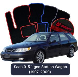 Velúrové autokoberce OMEVO pre Saab 9-5 1 gen Kombi (1997-2009)