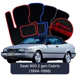 Velúrové autokoberce OMEVO pre Saab 900 2 gen Cabrio (1994-1998)