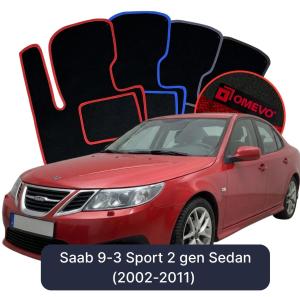 Velúrové autokoberce OMEVO pre Saab 9-3 Sport  2 gen Sedan (2002-2011)