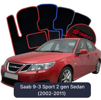 Velúrové autokoberce OMEVO pre Saab 9-3 Sport  2 gen Sedan (2002-2011)