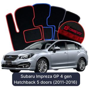 Velúrové autokoberce OMEVO pre Subaru Impreza GP 4 gen Hatchback 5 dverí (2011-2018)