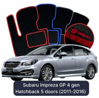 Velúrové autokoberce OMEVO pre Subaru Impreza GP 4 gen Hatchback 5 dverí (2011-2018)