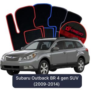 Velúrové autokoberce OMEVO pre Subaru Outback BR 4 gen SUV (2009-2014)