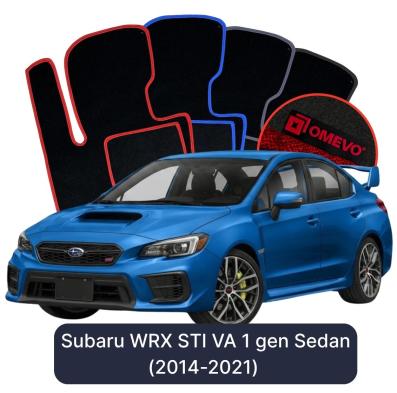 Velúrové autokoberce OMEVO pre Subaru WRX STI VA 1 gen Sedan (2014-2021)