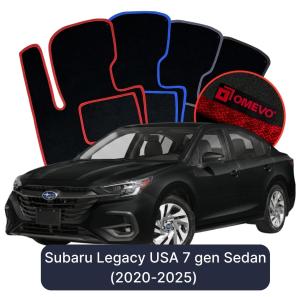 Velúrové autokoberce OMEVO pre Subaru Legacy 7 gen Sedan (2020-2025)