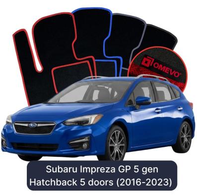 Velúrové autokoberce OMEVO pre Subaru Impreza GP 5 gen Hatchback 5 dverí (2016-2023)