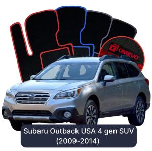 Velúrové autokoberce OMEVO pre Subaru Outback USA 4 gen SUV (2009-2014)
