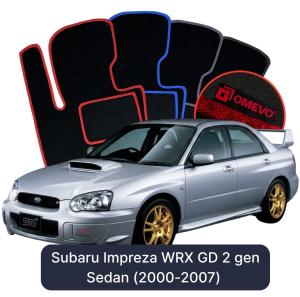 Velúrové autokoberce OMEVO pre Subaru Impreza WRX GD 2 gen Sedan (2000-2007)