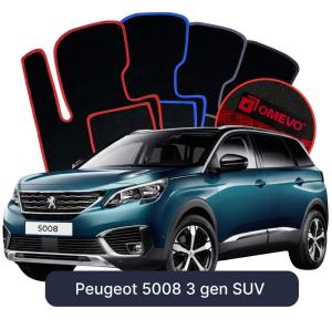 Velúrové autokoberce OMEVO pre Peugeot 5008 3 gen SUV (2024-2025)