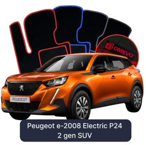 Velúrové autokoberce OMEVO pre Peugeot e-2008 Elektro P24 2 gen SUV (2019-2025)