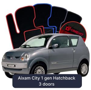 Velúrové autokoberce OMEVO pre Aixam City 1 gen Hatchback 3 dvere (2007-2025)