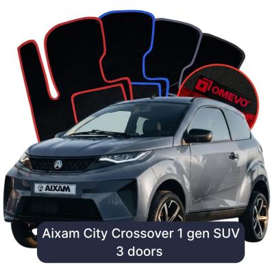 Velúrové autokoberce OMEVO pre Aixam City Crossover 1 gen SUV 3 dvere (2007-2026)