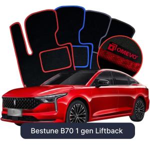 Velúrové autokoberce OMEVO pre Bestune B70 1 gen Liftback (2020-2025)