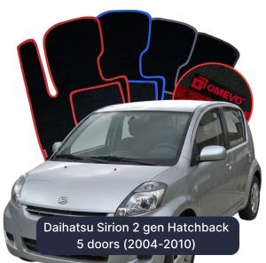 Velúrové autokoberce OMEVO pre Daihatsu Sirion 2 gen Hatchback 5 dverí (2004–2010)
