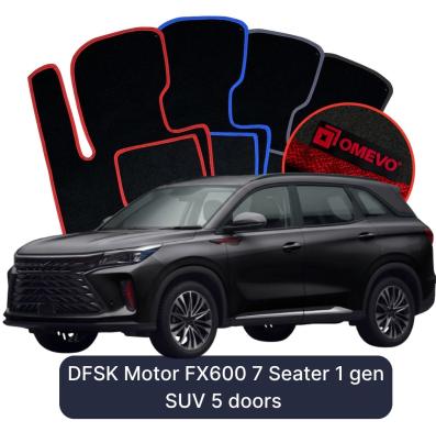 Velúrové autokoberce OMEVO pre DFSK Motor FX600 7-miestny 1 gen SUV 5 dverí (2024-2025)