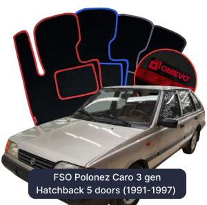 Velúrové autokoberce OMEVO pre FSO Polonez Caro 3 gen Hatchback 5 dverí (1991-1997)