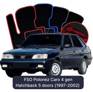 Velúrové autokoberce OMEVO pre FSO Polonez Caro 4 gen Hatchback 5 dverí (1997-2002)